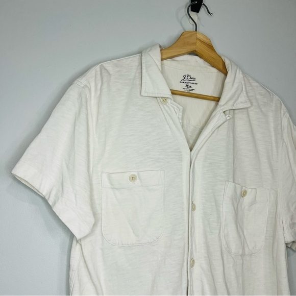 J. Crew White Cotton Soft Utility Chore Work Shirt L - Picture 3 of 6